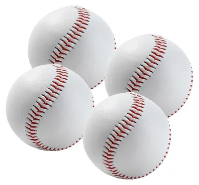 Productafbeelding van Zachte honkballen - Soft practice - 9 inch - 4 stuks - Wit - Honkbal training - Polyurethanbaseball softbal