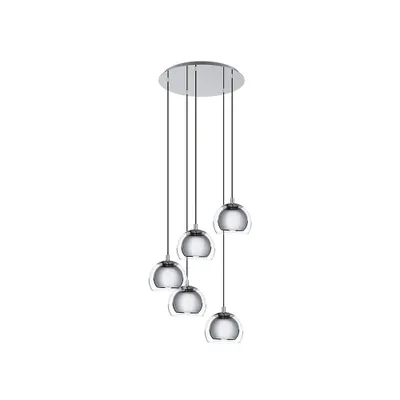 Image de Lustre contemporain Rocamar 1 5 Lumières Acier Chromé