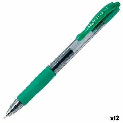 Immagine prodotto di Pilot G2 Penna Gel A Scatto Punta Media 0,7 Mm Inchiostro Verde Confezione 12 Pezzi