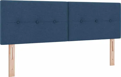 Produktbild von vidaXL Höhenverstellbares Kopfteil mit Kopfteil Blau 160 cm Stoff