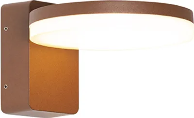 Produktbild von QAZQA - Moderne Außen Wandleuchte rostbraun inkl. LED IP54 - Esmee I Außenbeleuchtung - Aluminium Rund - I (nicht austauschbare) LED
