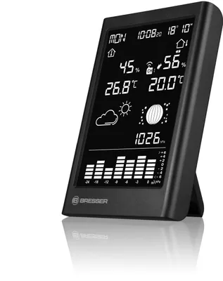 Produktbild von Bresser Funk-Wetterstation mit Außensensor Wettervorhersage Thermo-Hygro Barometer Display