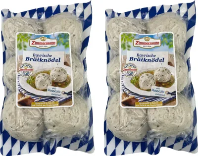 Produktbild von Food-United Knödel - Brätknödel aus Bayern 2x400g, 12 luftige Brätknödel von ZIMMERMANN Fleischwerke, passend für Brotzeit und Bier