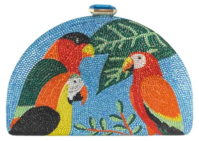 Produktbild von Elzusha – Mini-Clutch aus Kristall mit Papageienmotiv