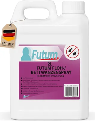 Produktbild von FUTUM 2 Liter Bettwanzen Spray / Floh-spray | biozidfreie Formel gegen Bettwanzen, Flöhe, Larven & Insekteneier | auf Wasserbasis