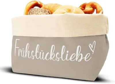Immagine prodotto di Borsa porta pane in tessuto moderna, grigia