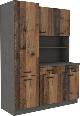 Produktbild von Buffet Küche Mario 150 Küchenzeile Küchenblock Einbauküche Old Wood Style Matera