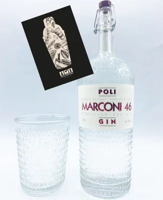 Produktbild von Gin Poli Marconi 46% vol. 0,7L inkl. Tumbler Glas - [Enthält Sulfite]