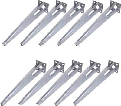 Produktbild von 10x Bodenhülse Einschlaghülse für Ø 34 mm Bodeneinschlaghülse 50 cm Länge Zaunpfahl verzinkt Aufnahme 100x100 mm