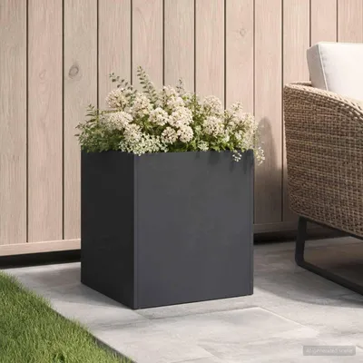 Imagen del producto de Maison Exclusive - Maceta para jardín, color , 35 x 35 x 35 cm, acero laminado en frío