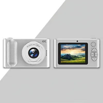 Produktbild von AIORBER 4K Hochauflösende Miniatur-Digitalkamera, Wiederaufladbare CCD mit 4x Zoom, Schnappschusskamera, 64GB