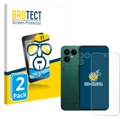 Produktbild von 2x Für Fairphone 6 (Display+Kamera) Schutzfolie BROTECT Displayschutz Display Schutz Folie Klar Transparent