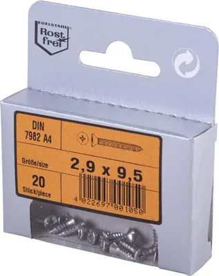 Produktbild von Senkkopf Blechschraube (DIN 7982-A4), Abmessungen:5,5x38 mm