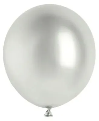 Image de Ballons brillants argentés, 46 cm, lot de 5 - PartyDeco