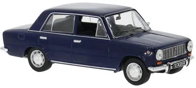 Immagine prodotto di Modello in scala di una Lada 1200, colore blu, anno 1970.