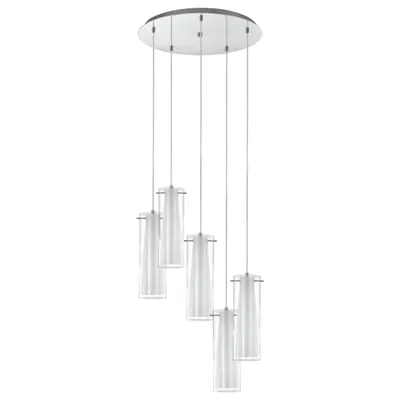 Produktbild von EGLO Pinto, Flexible Halterung, Chrom, Transparent, Weiß, Transparent, Weiß, Glas, Stahl, Glas, Drinnen