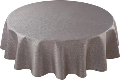 Produktbild von Curt Bauer Damast-Tischtuch rund Riga 3947 Farbe stone Größe rund 180