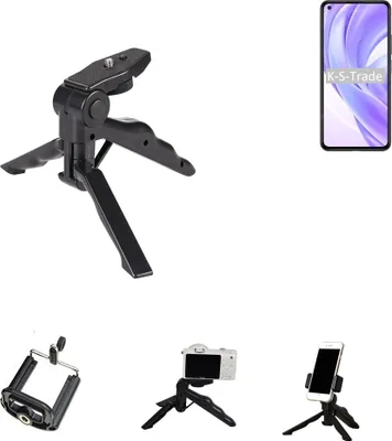 Produktbild von K-S-Trade Stativ Tisch-Ständer Dreibein Handy-Stativ Ständer kompatibel mit Xiaomi Mi 11 Lite 5G Mini-Stativ Smartphone Tripod Handy-Stativ aus