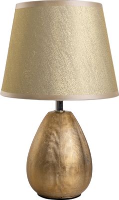 Näve Leuchten Tischleuchte SIMPLY CERAMICS mit E14 Tischleuchte SIMPLY CERAMICS mit E14 Keramik Tischleuchte "Simply Ceramics",  Tischlampe aus Keramik, Gold, mit E14-Fassung, für Esszimmer, Wohnzimmer, Diele oder Büro, 31 cm hoch