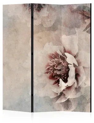 Produktbild von LUMASOUL Paravent doppelseitiger - Paravent Raumteiler Innen - 135x172 cm Motiv Blumen Boho Grün Weiß