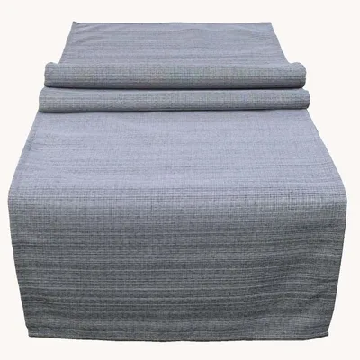 Produktbild von Outdoor Tischdecke meliert wetterbeständig 40 x 140 cm - grau