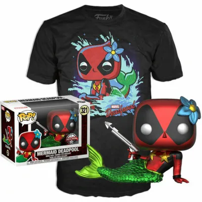 Immagine prodotto di Funko POP! Marvel Deadpool Mermaid S statuetta + maglietta