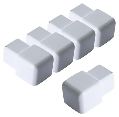 Produktbild von Dalsys 5x Endstück für Fliesenschiene 12,5mm Quadratprofil Aluminium (eloxiert) Weiß, Fliesenprofil