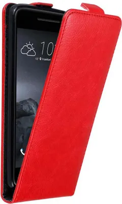 Produktbild von Cadorabo Hülle für HTC ONE A9 Schutz Hülle in Rot Flip Etui Handyhülle Case Cover