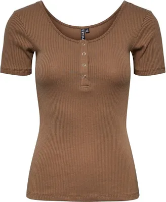 Immagine prodotto di Pieces Kitte Bc - Maglietta a maniche corte marrone XL donna marrone XL