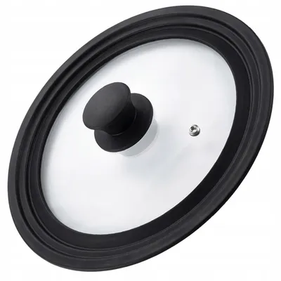 Immagine prodotto di Set di coperchi universali, 3 pezzi - Coperchi per pentole e padelle - 18/20/22 cm - Bordo in acciaio inossidabile - Vetro temperato