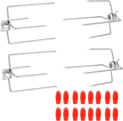 Produktbild von Rotisserie Fleischgabeln 12 mm, 4 Stück, mit Arretierschraube, für Grill