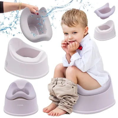 Obrázok produktu pre Potty toilet trainer children potty children's toilet baby potty toilet toilet trainer anti-slip white and grey Sun Baby