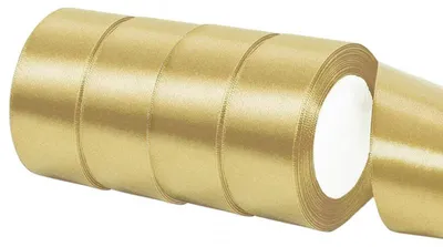 Immagine prodotto di Nastro di raso – Nastro da regalo – 4 rotoli – 22 metri per rotolo – 2 cm di larghezza – Nastro di raso decorativo – Colore oro