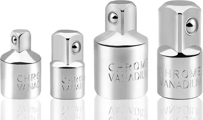 Obrázek produktu pro 4 ks adaptérů pro nástrčné klíče, adaptéry pro redukční ráčny, 1/2" na 3/8", 3/8" na 1/2", 1/4" na 3/8", 3/8" na 1/4", adaptér pro ráčnový nástrčný klíč pro nástrčné klíče a nástrčné hlavice