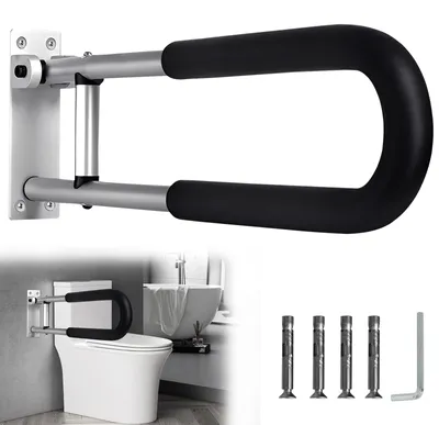 Produktbild von Faltbare Toilettengriffe 90° - Antirutsch Unterstützung - Badezimmergriff