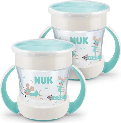 Immagine prodotto di NUK Mini Magic Cup Mint - confezione da 2, a misura di bambino e senza