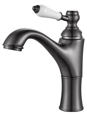 Image de Robinet de lavabo, robinet de salle de bain, robinet mélangeur à un levier pour lavabo, gris
