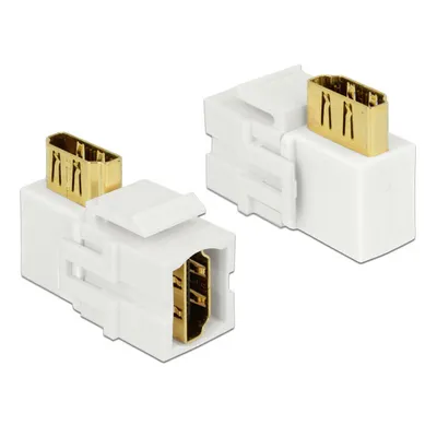 Produktbild von DeLOCK HDMI - HDMI, 90°, Weiß, HDMI, HDMI, Gold, 25,3 mm, 35,8 mm
