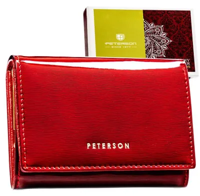 Obrázek produktu pro Peterson dámská peněženka z lakované přírodní kůže červená RFID 14x10,5 cm