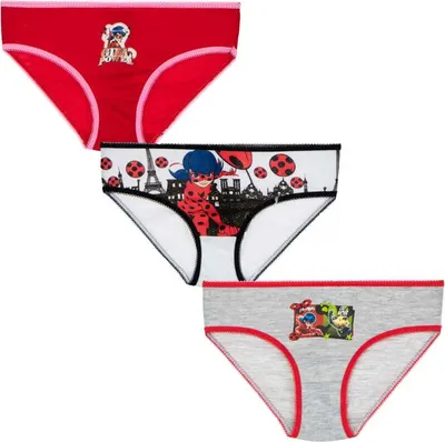 Produktbild von Miraculous Ladybug Kinder Unterhose Slips 3er Pack – 92/98