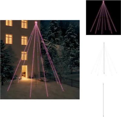 Image de vidaXL Guirlandes lumineuses pour sapins de Noël Indoor Outdoor 1300 LEDs Multicolore 8 m - Sapins de Noël