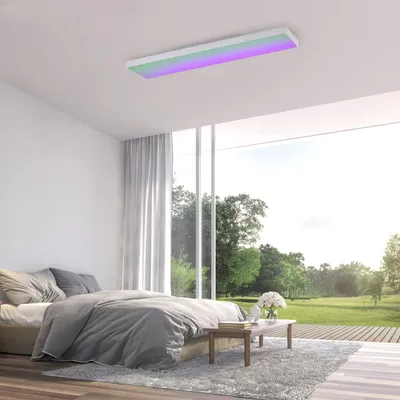 Immagine prodotto di Pannello da soffitto a LED RGB bianco, dimmerabile con telecomando, L 100 cm