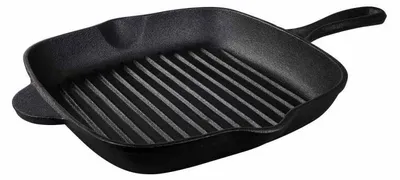 Immagine prodotto di Tramontina BLACK Gusseisen-Grillpfanne, Grillpfanne, Pfanne, Induktionsgeeignet, Gusseisen, 27 x 27 x 5 cm, 31700-019