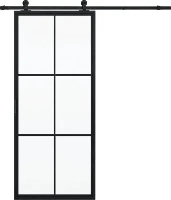 Produktbild von Pertura Schiebetür Komplett-Set Jarn 03 Satin 1000x2350 mm inkl. Laufschiene mit Rolle,Griff-Set