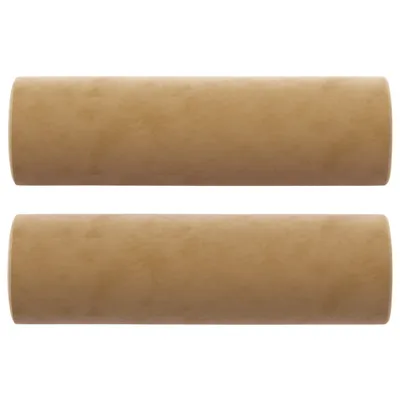 Immagine prodotto di Cuscini Decorativi 2 pz Marrone Ø15x50 cm in Velluto