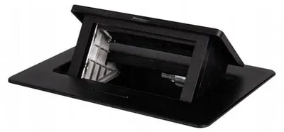 Produktbild von Kanlux 28312 Tisch-Einbausteckdose Schwarz Metall