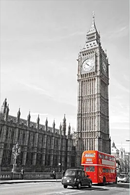 Produktbild von Wallario Poster - London Red Bus, Kunstdruck Größe: 61 x 91,50 cm