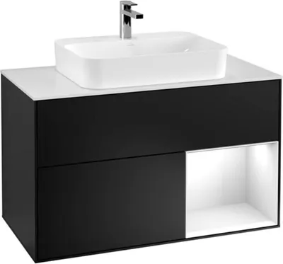 Produktbild von Villeroy & Boch V&B Waschtischunterschrank FINION 1000x603x501 Abdpl wh Reg gls wh/bl ma