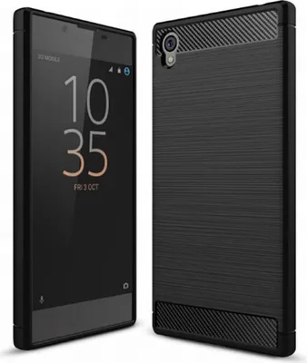 Zdjęcie produktu dla Sony Xperia E6 TPU Case Carbon Fibre Optics Brushed Protective Cover Czarny