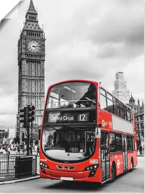 Produktbild von ARTland Poster London Bus und Big Ben Größe: 60x80 cm